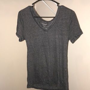 Grey V- Neck Tee
